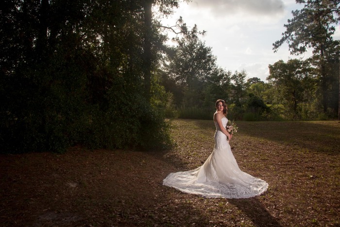 view of the bride on the course