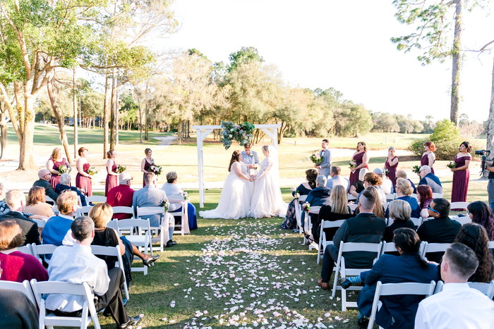 outdoors wedding ceremony